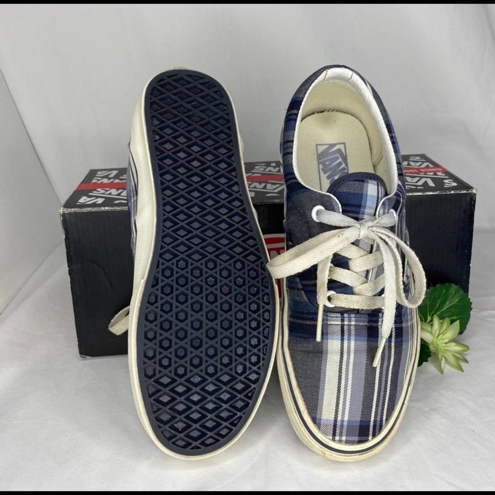 VANS blue NAVY KINGDOM plaid classic shoe blue MENS 6 women’s  8 Navy Ki… - Picture 7 of 8